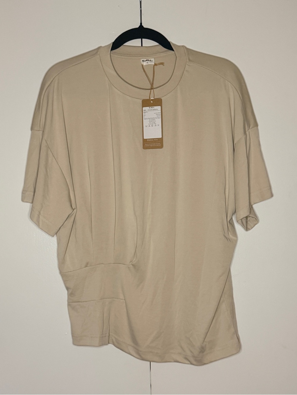 OGL Short Sleeve Crewneck Tee in Beige